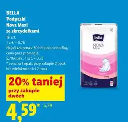 Lidl BELLA Podpaski Nova Maxi ze skrzydełkami oferta