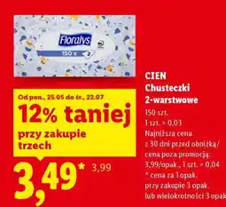 Lidl CIEN Chusteczki 2-warstwowe oferta
