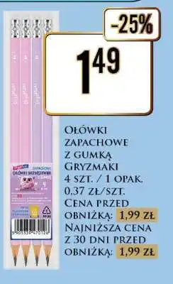 Dino Ołówki zapachowe z gumką Gryzmaki oferta