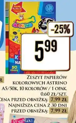 Dino ZESZYT PAPIERÓW KOLOROWYCH ASTRINO oferta