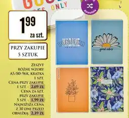 Dino ZESZYT RÓŻNE WZORY A5/80-96k, KRATKA 1 SZT oferta