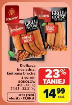 Carrefour Kiełbasa biesiadna, kiełbasa brocka z serem oferta