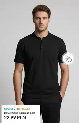 Sinsay Bawełniana koszulka polo oferta