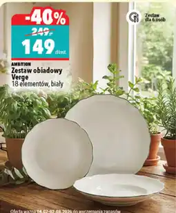 Biedronka AMBITION Zestaw obiadowy Verge oferta