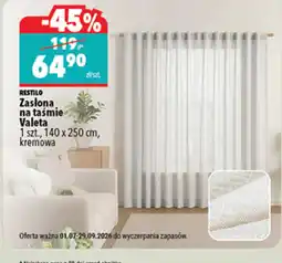 Biedronka RESTILO Zasłona na taśmie Valeta oferta
