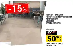 Merkury Market GRES RAFAEL BEIGE STRUCTURE oferta