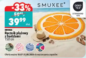 SMUKEE Recznik plażowy z frędzlami