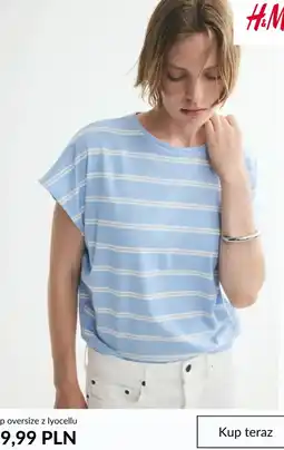 H&M T-shirt oversize z lyocellu oferta