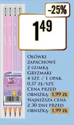 Dino Ołówek Zapachowe z Gumką Gryzmaki oferta