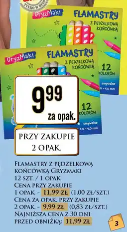 Dino Flamastry z pędzelkową końcówką GryzMaki oferta