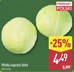 ALDI Młoda kapusta biała oferta