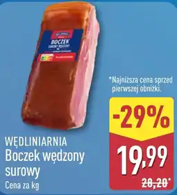 ALDI Boczek wędzony surowy oferta