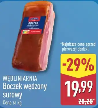 ALDI Boczek wędzony surowy oferta