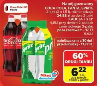 Carrefour Market Napój gazowany COCA-COLA, FANTA, SPRITE oferta