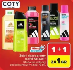 Carrefour Market Żele i dezodoranty marki Adidas oferta