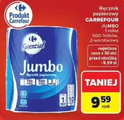 Carrefour Market Ręcznik papierowy Essential Jumbo oferta