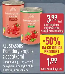 ALDI ALL SEASONS Pomidory krojone z dodatkami oferta