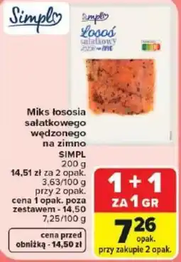 Carrefour Market Miks łososa sałatkowego wędzonego na zimno SIMPL oferta