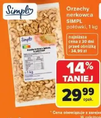 Carrefour Market Orzechy nerkowca simpl połówki oferta