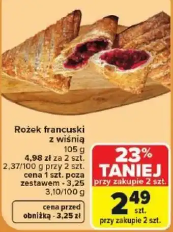 Carrefour Market Rożek francuski z wiśnią oferta