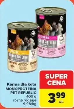 Carrefour Market Karma dla kota monoproteina pet republic oferta