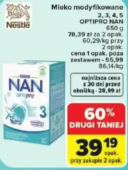 Carrefour Market Mleko modyfikowane OPTIPRO NAN oferta