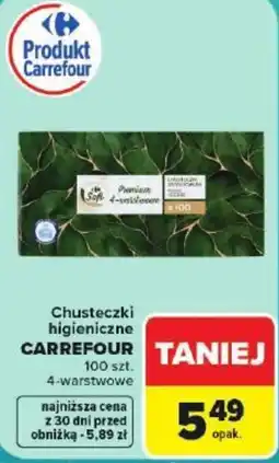 Carrefour Market Chusteczki higieniczne CARREFOUR 4-warstwowe oferta