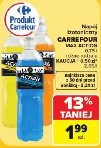 Carrefour Market Napój izotoniczny carrefour max action oferta