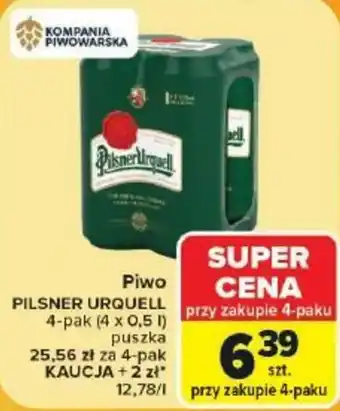 Carrefour Market Piwo PILSNER URQUELL oferta