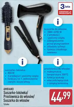 ALDI AMBIAINO Suszarko-lokówka/Prostownica do włosów/Suszarka do włosów oferta