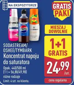 ALDI Sodastream/Oshee/Tymbark Koncentrat napoju do saturatora oferta