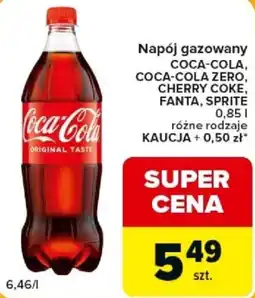 Carrefour Express Napój gazowany COCA-COLA, COCA-COLA ZERO, CHERRY COKE, FANTA, SPRITE oferta