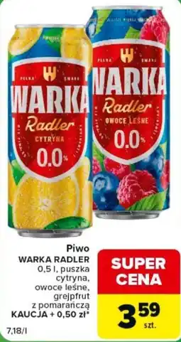 Carrefour Express Piwo Warka Radler oferta