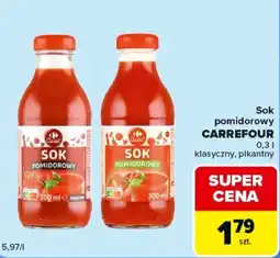 Carrefour Express Sok pomidorowy CARREFOUR klasyczny, pikantny oferta