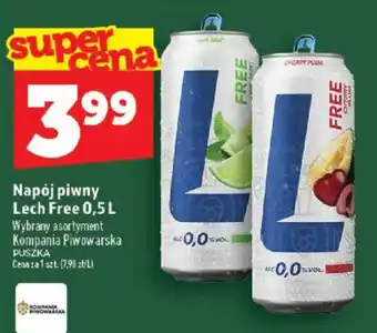 Topaz Napój piwny Lech Free oferta