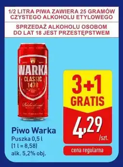 ALDI Piwo Warka Classic oferta