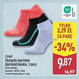 ALDI Skarpety sportowe męskie Crane 3-pak oferta
