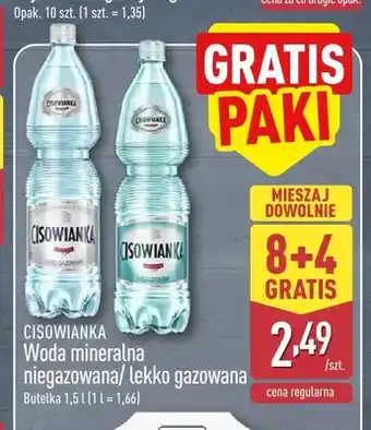 ALDI Woda mineralna Cisowianka lekko gazowana oferta