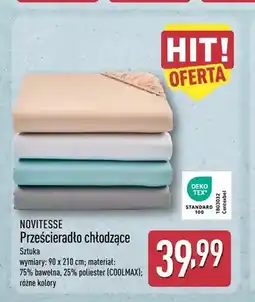 ALDI Prześcieradło chłodzące Novitesse 90x210 cm oferta