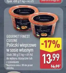 ALDI Policzki wieprzowe w sosie własnym Gourmet Finest Cuisine oferta