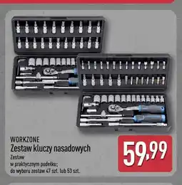 ALDI Zestaw kluczy nasadowych WORKZONE 47 szt oferta