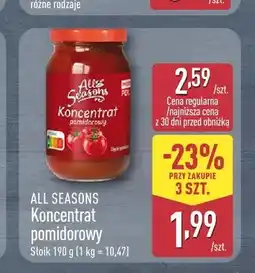 ALDI Koncentrat pomidorowy All Seasons oferta