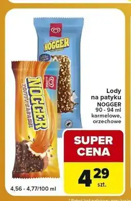 Carrefour Express Lody na patyku Algida Nogger karmelowe oferta
