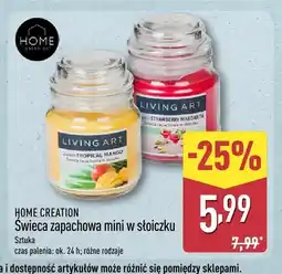 ALDI Świeca zapachowa mini w słoiczku Home Creation oferta