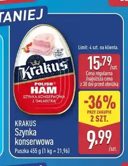 ALDI Szynka konserwowa Krakus oferta