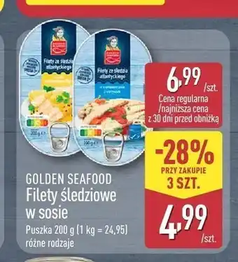 ALDI Filety śledziowe w sosie Golden Seafood oferta