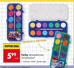 Biedronka Farby akwarelowe 12 kolorów oferta