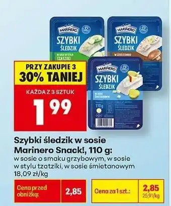 Biedronka Szybki śledzik w sosie Marinero Snack, 110 g oferta