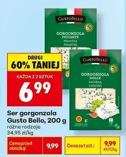 Biedronka Ser gorgonzola Gusto Bello, 200 g oferta