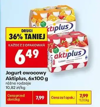 Biedronka Jogurt owocowy Aktiplus, 6x100 g oferta
